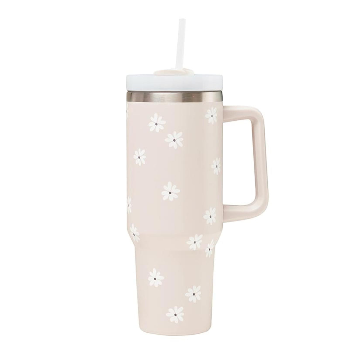 Santa Barbara Design Studio Drinking Cup, 40 Ounces, White Flowers
