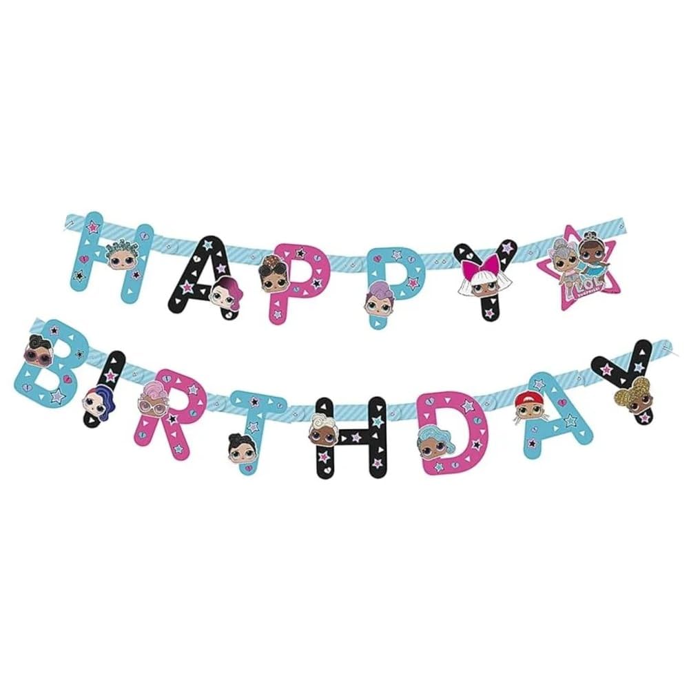 Unique Industries Unique Party 20911 Birthday Banner-1.82 m-LOL Surprise Party, Multicolour