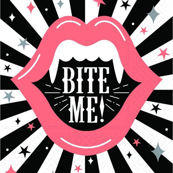 DESIGN DESIGN Bite Me Beverage Napkin, Party Supplies