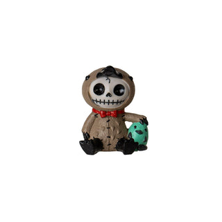 Pacific Giftware Figurine, 2.25" L x 2.38" W x 2.88" H, Brown/Black/White/Red/Gr