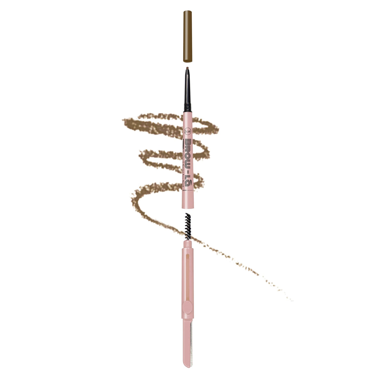 J.CAT BEAUTY 3 in 1 Mapping and Shaping Brow Pencil, Medium Cool Brown, Women's Makeup and Accessories