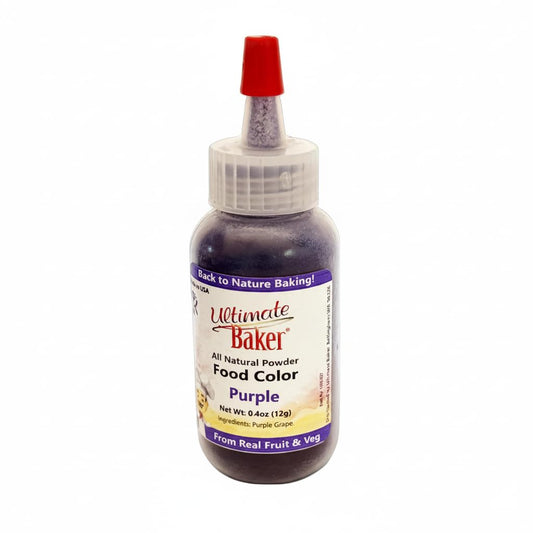 Ultimate Baker All Natural Purple Food Color - Kosher Purple Food Coloring Powder for Airbrush or Gel Paste Cake Decorating (12grams)