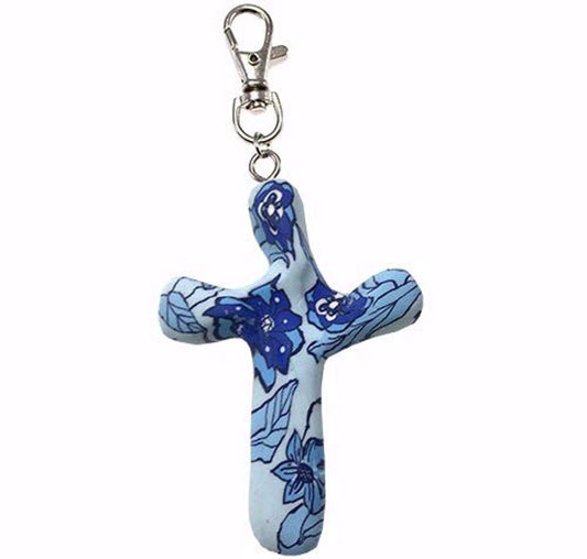 Calypso Studios by First & Main 3" Blue Garden Comforting Clay Cross Clip