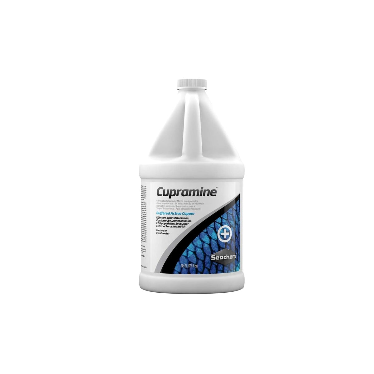 Seachem Aquarium Pond Water Treatment, 2 L/ 67.6 fl. oz., blue