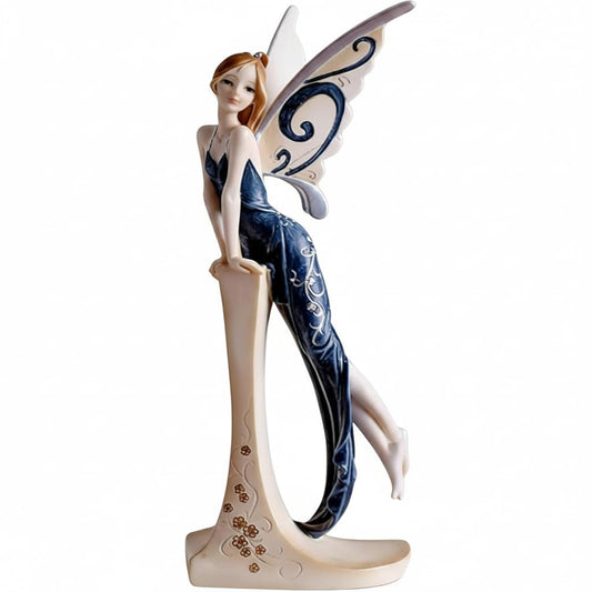 Comfy Hour The Standing Fairy Figurine Black Dress 7" Figurine, Fairyland Collection, Stone Resin