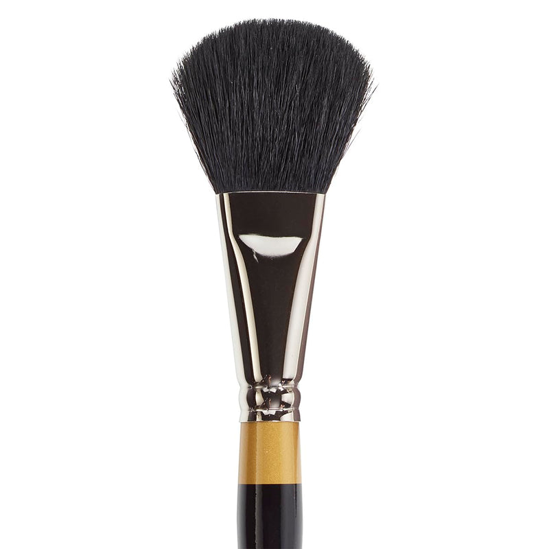 KINGART Original Gold Specialty 9275 Series, Oval Mop Brush, Super-Soft Dyed-Black Natural Goat Blend (1)