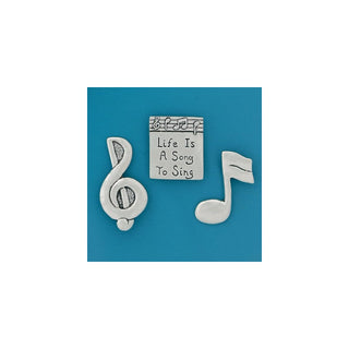 Basic Spirit Decorative Magnet, Medium, Silver