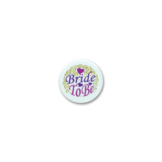 Beistle Bride to Be Satin Button