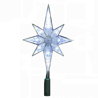 Kurt Adler 10-Light 10-1/2-Inch Clear LED 8-Point Star Treetop