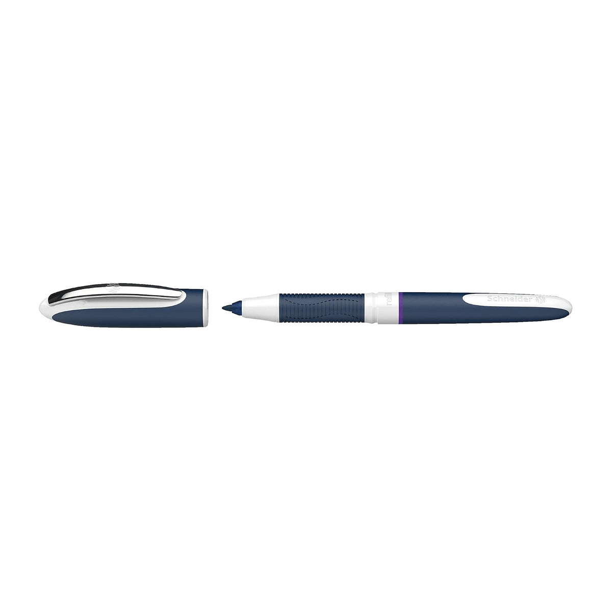 Rediform Schneider One Change Refillable Rollerball Pens, 0.6 mm, Violet, 1 Pen