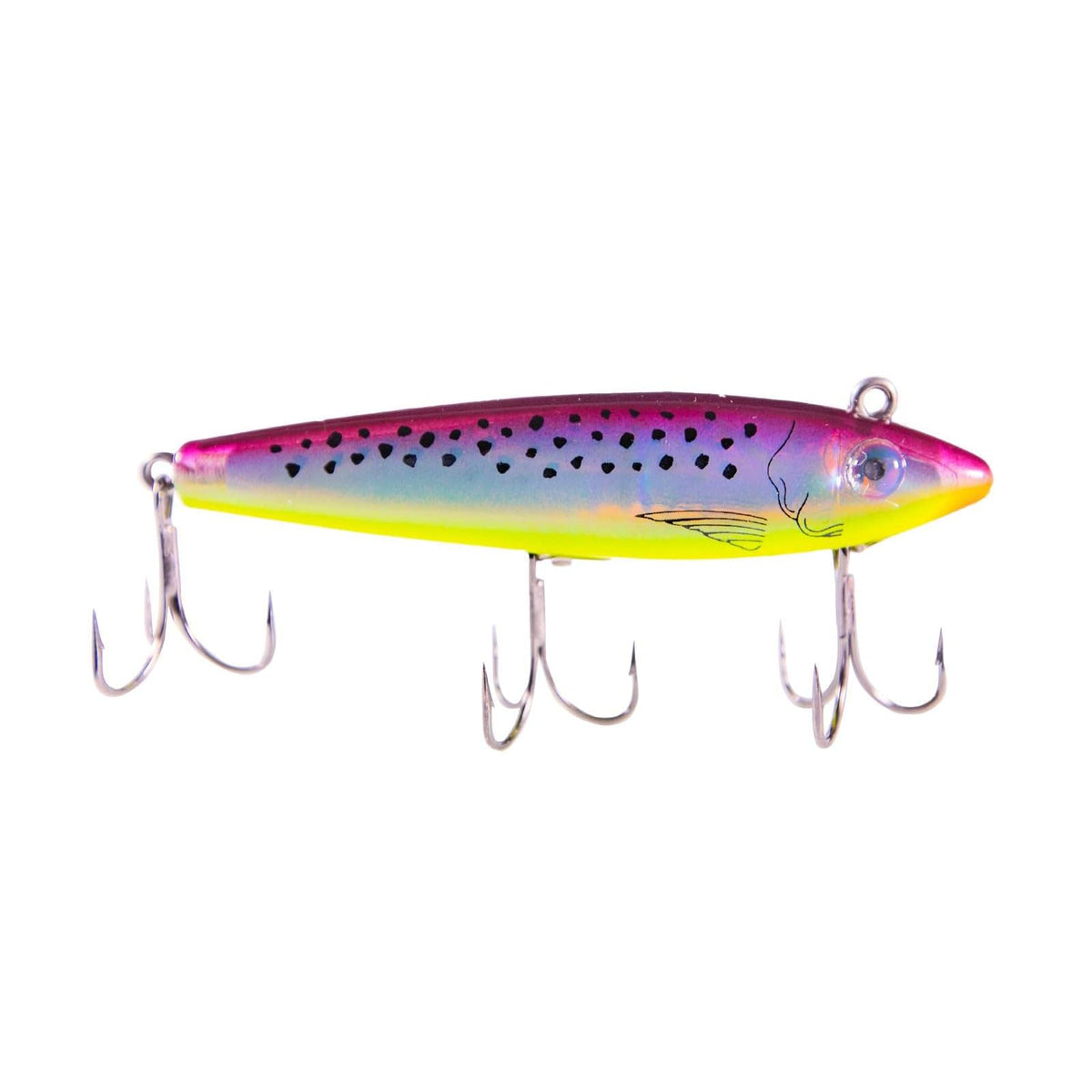 MirrOLure Fishing Hook, 3 5/8 Inch, 1/2 Oz, Purple Bk/Cht/Silver