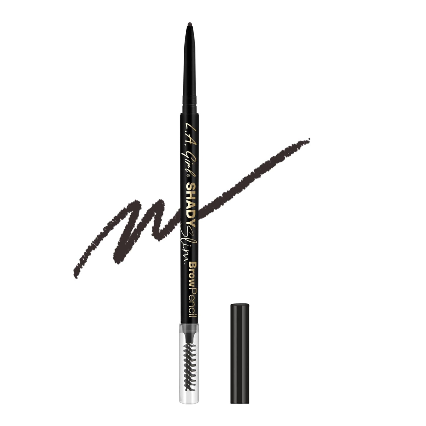 L.A. Girl, Shady Slim Brow Pencil Black Brown, 0.01 Ounce