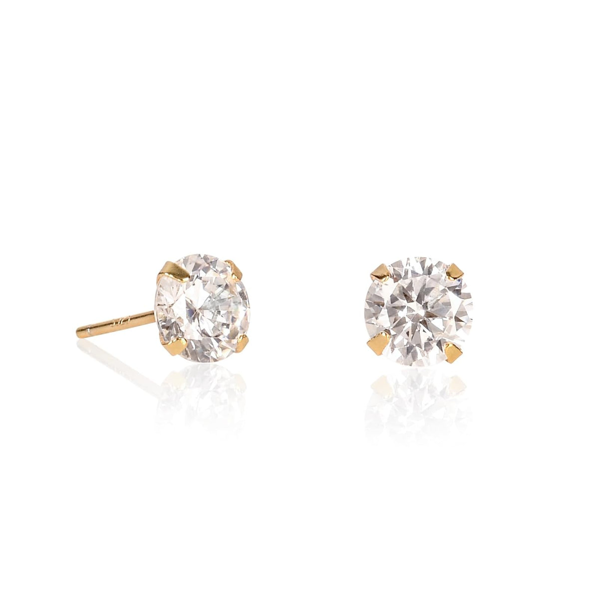 namana Earring, 6 mm, Gold-White