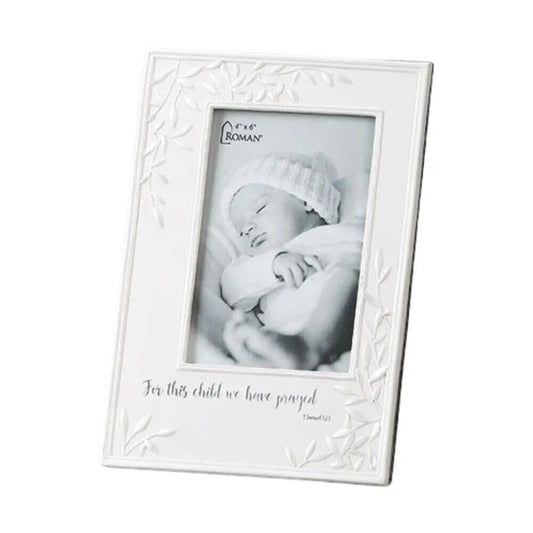 Roman 14165 For This Child Frame, 9-inch Height, Resin and Stone Mix, Holds 4 x 6-inch Photo