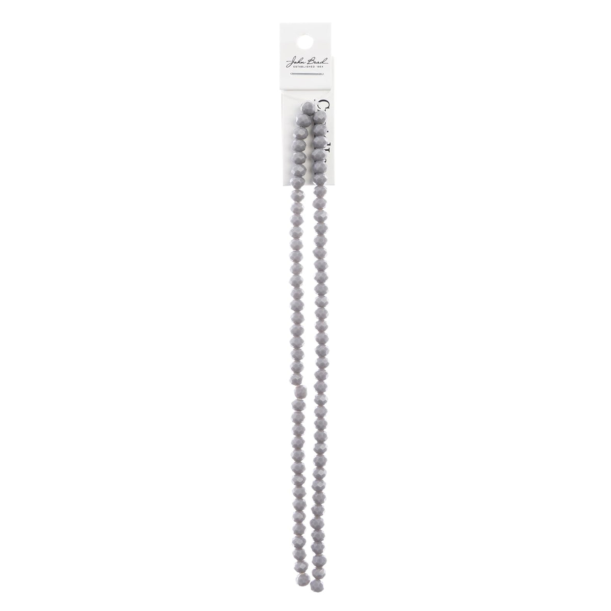John Bead Craft Bead, 4mm x6mm, Opaque Grey