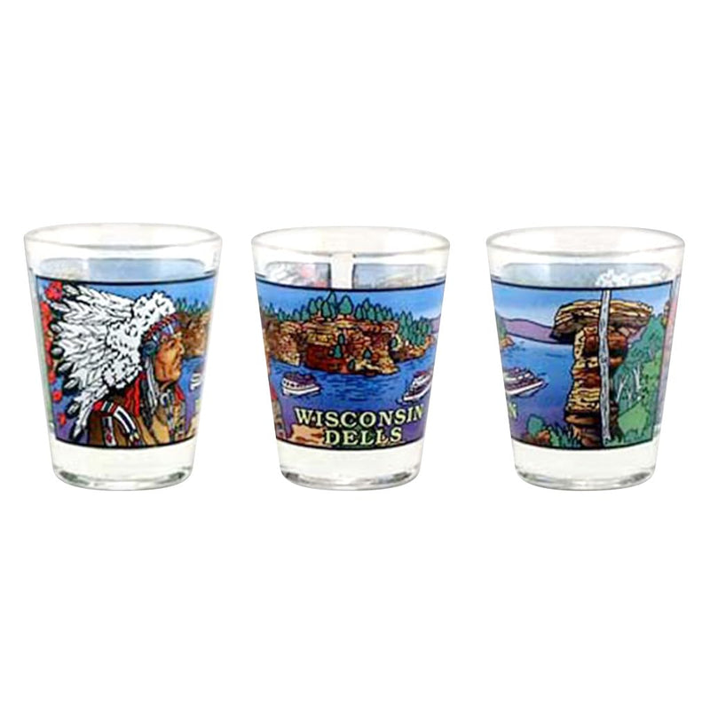 Lipco Wisconsin Dells Wrap Shot Glass, Glass, Glassware and Drinkware