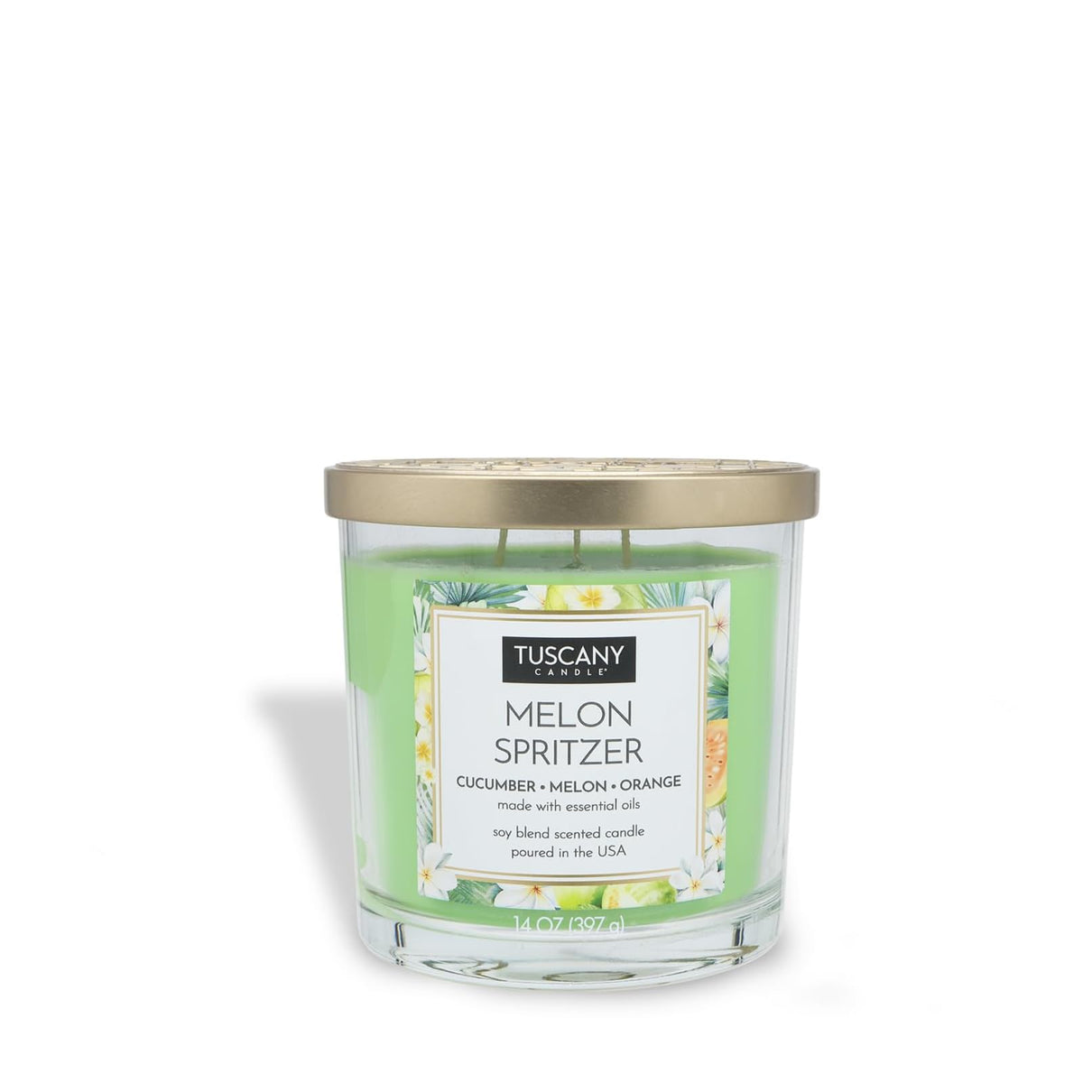 Tuscany Candle Candle, 14 oz, Lime Green