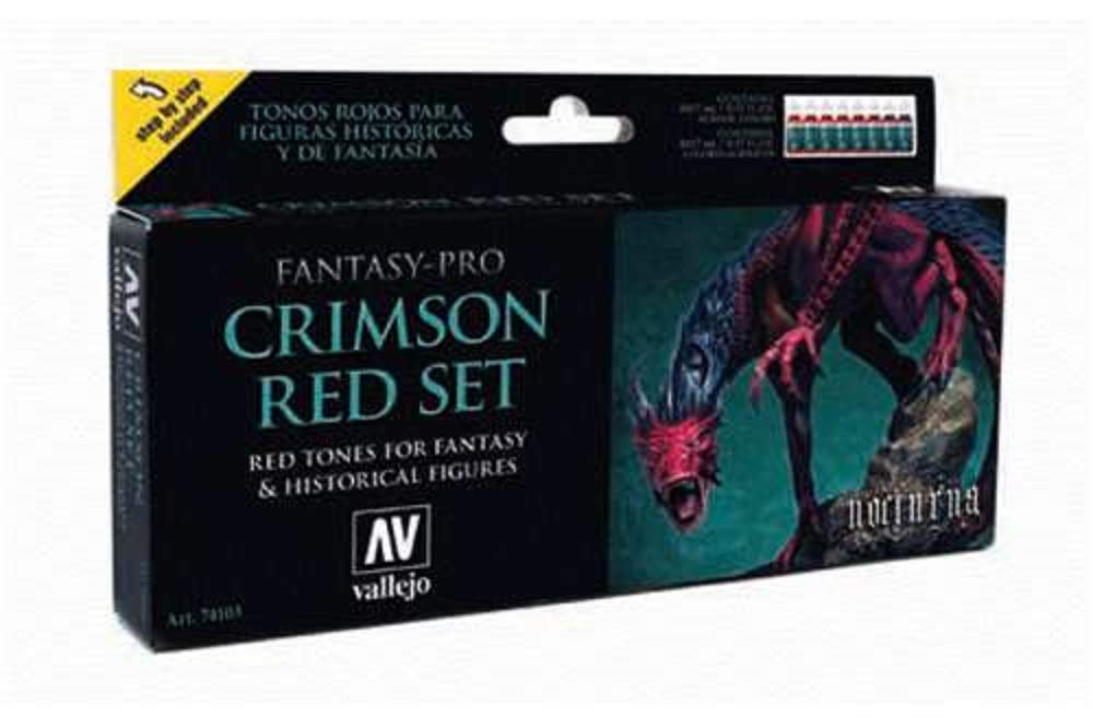 Vallejo Store VJ74103 Fantasy-Pro Crimson Set Toy, Red
