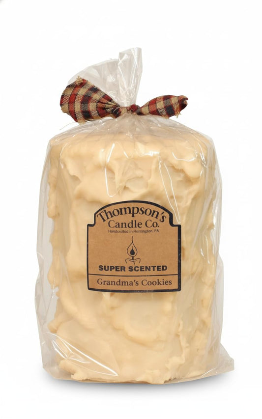 Thompson's Candle Co Super Scented LG (44 oz) Pillar 200 Hrs "Grandma's Cookies"