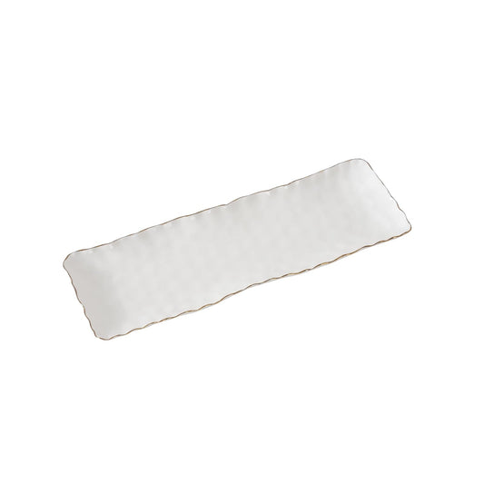 Pampa Bay Dishware Place Setting, 19 x 6 x 1, White and Gold