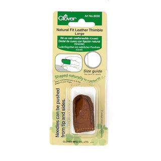CLOVER Natural Fit Leather Thimble, Large