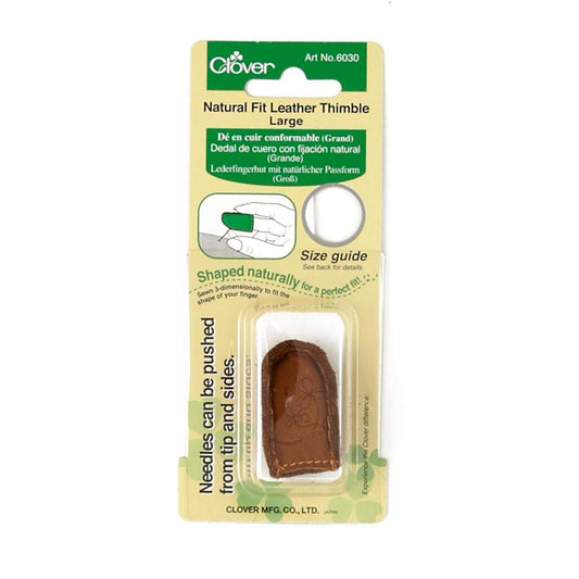 CLOVER Natural Fit Leather Thimble, Large