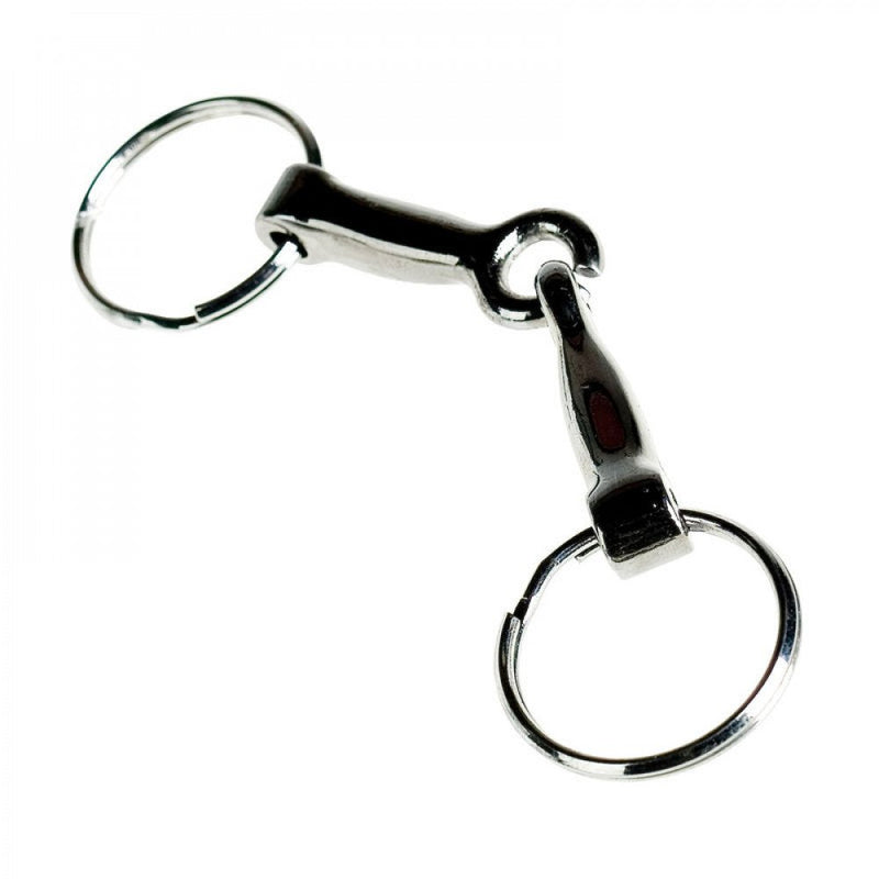 HORZE Key Ring - Snaffle Bit - Silver - One Size