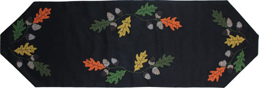 Home Collection by Raghu Leaves &amp; Acorns Table Runner, Multi