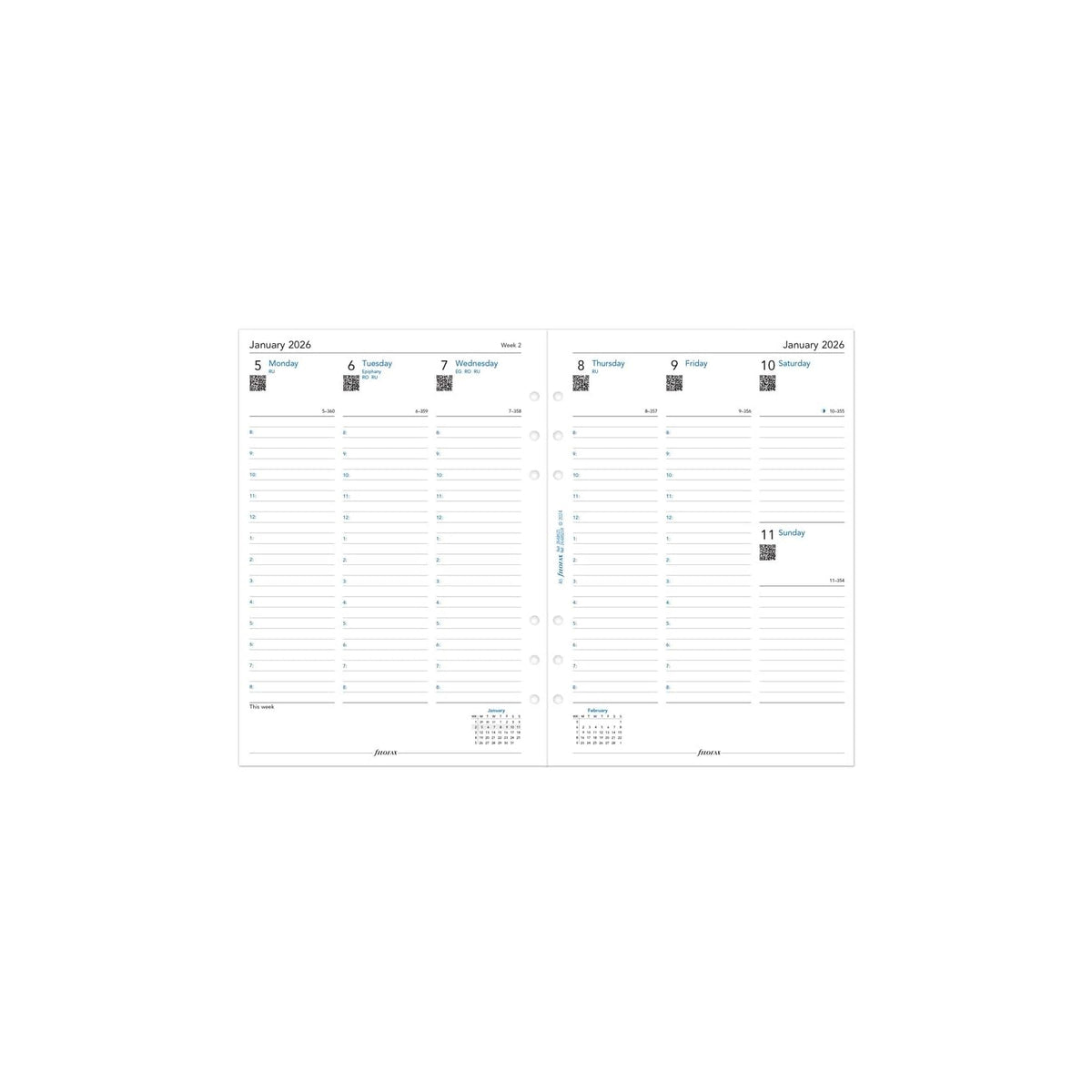 Filofax Planner, A5, White