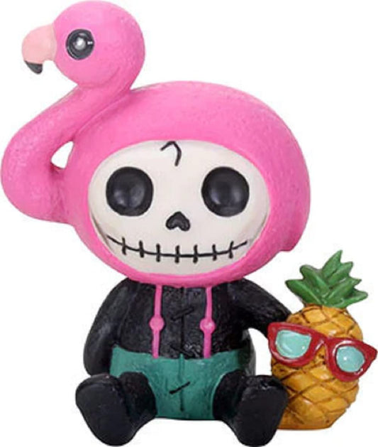 Pacific Trading YTC Summit International Furrybones Flamingo Star Skeleton with Flamingo Head and Pineapple Figurine New
