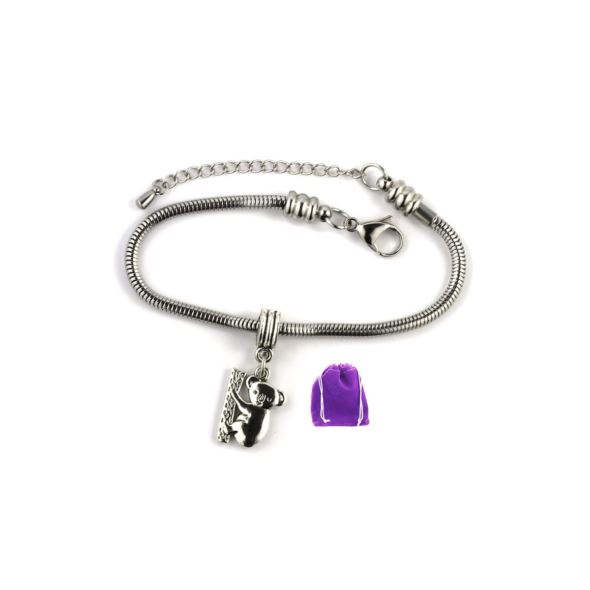 Dave The Bunny Bracelet, Silver, Chain,Charm