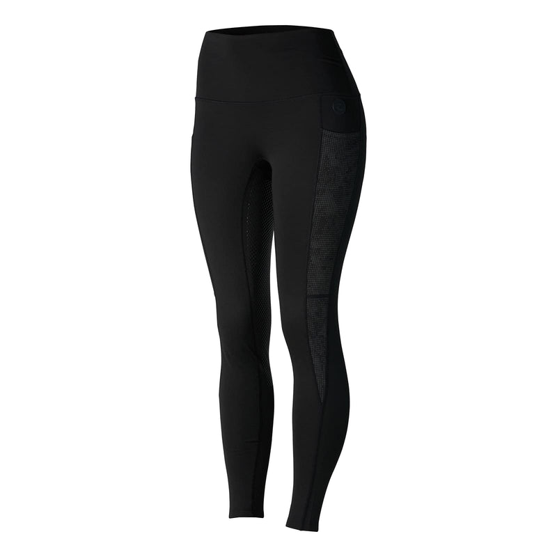 HORZE Ramona Womens Reflective High Waist Winter Riding Tights - Black - 22