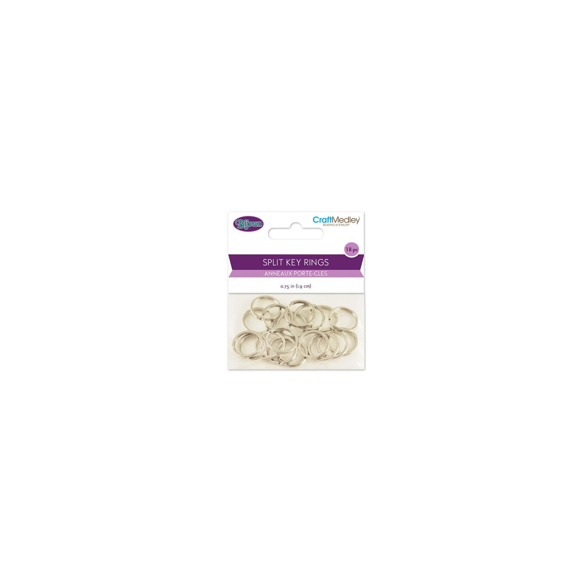 Craft Medley Jewelry Finding, 0.75", Silver