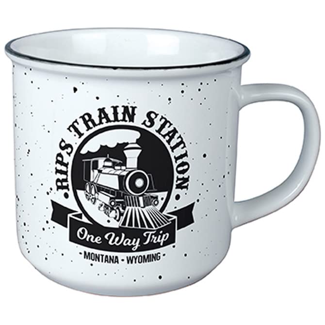 Carson Home Accents Train Station Vintage Mug, 13 Oz, Porcelain