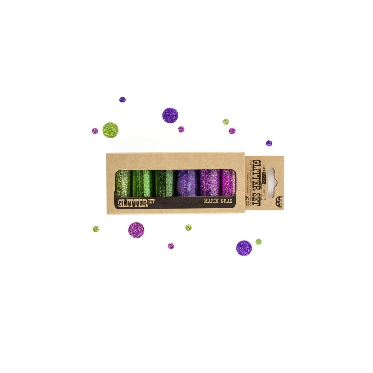 PRIMA MARKETING INC Glitter, Glitter Set - Mardi Gras 7g bottle set of 6, Glitte