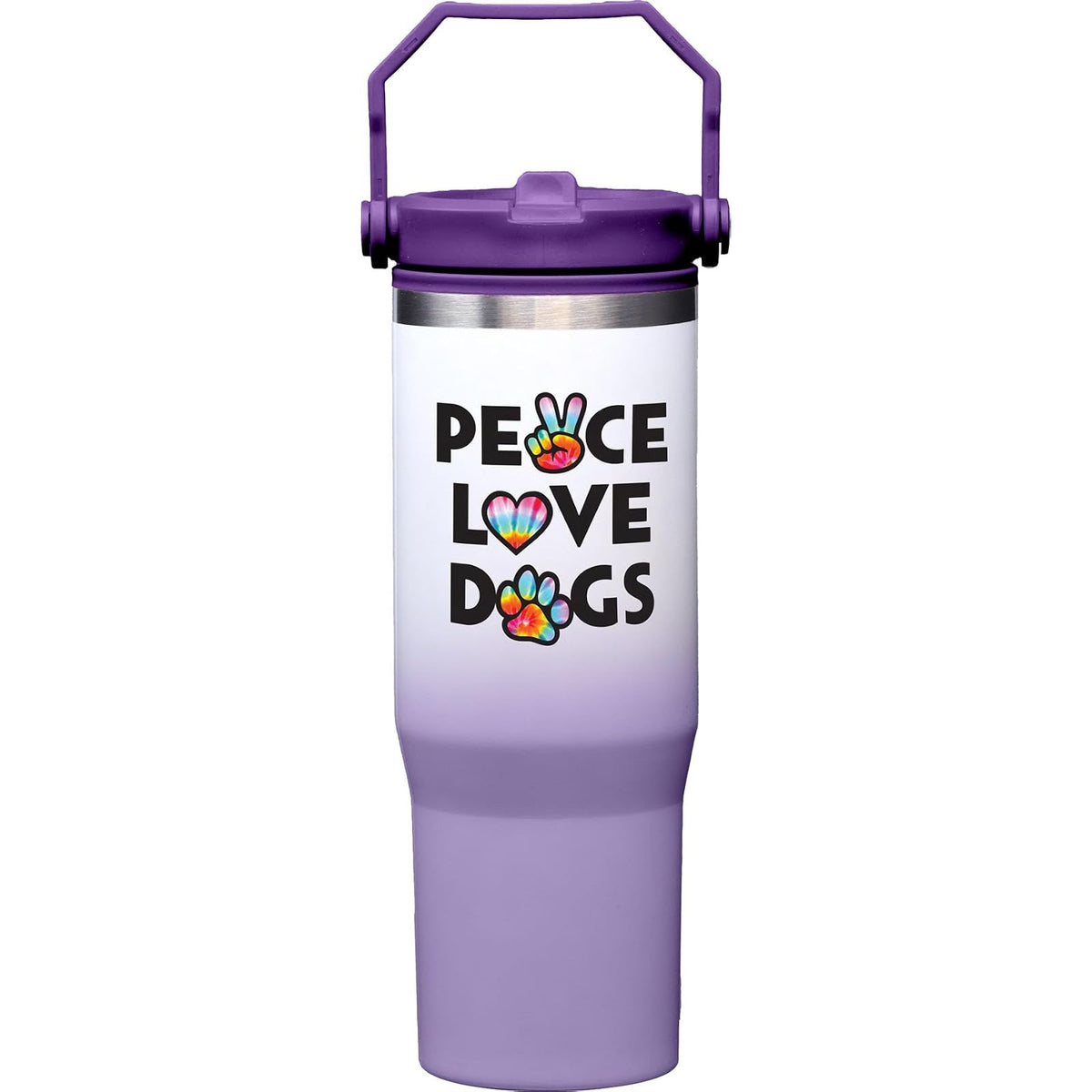 Spoontiques Drinking Cup, 30 Ounces, Peace Love Dogs