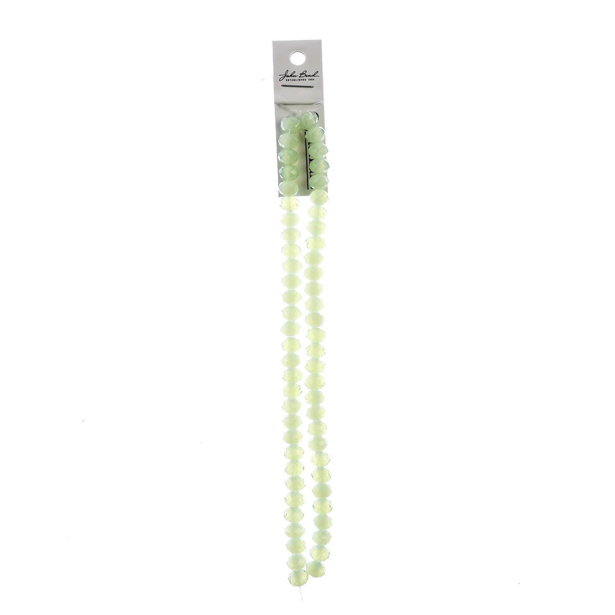 John Bead Craft Bead, 6mm x 8mm, Opaque Light Green