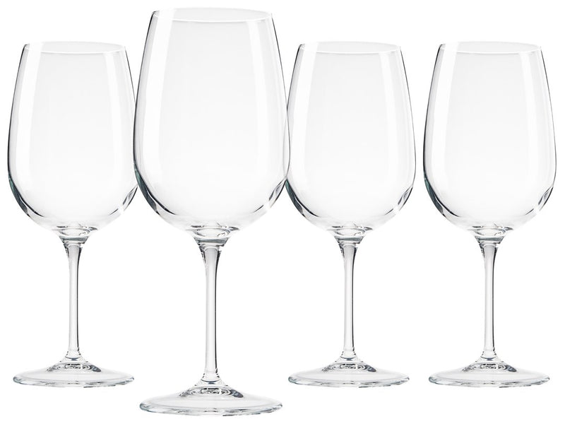 Bormioli Spazio Large Wine Glasses, Clear, 17 oz (Set of 4)