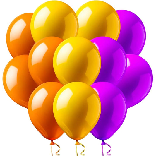 Unique Industries Unique Assorted Solid Colors Light Up Balloons | Multicolor | 12 Pcs