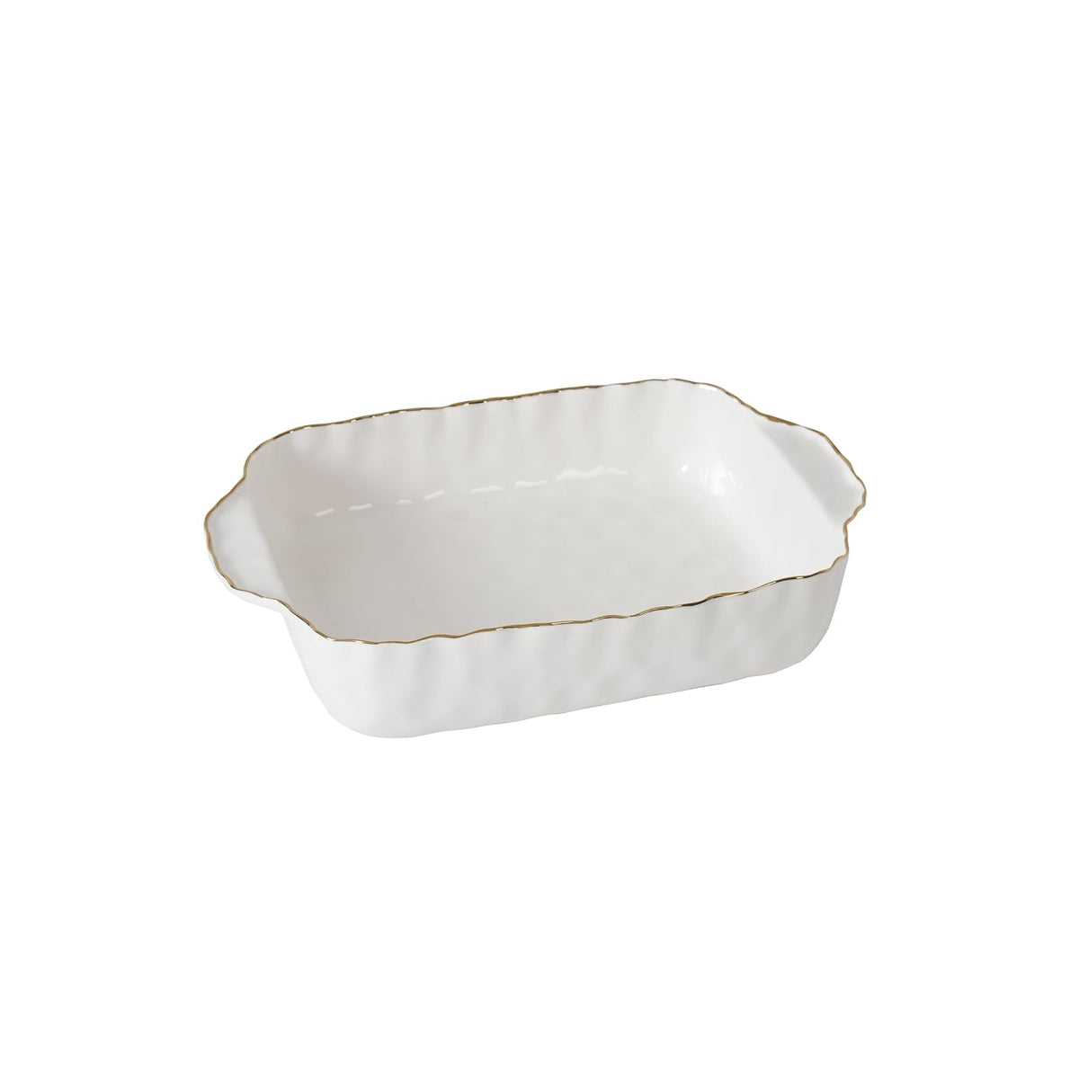 Pampa Bay Casseroles, 11 x 9, White and Gold