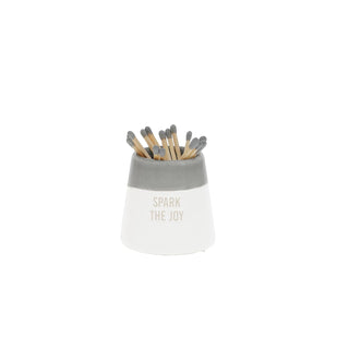 Pavilion Gift Company Item Container, 2.25", Gray & White