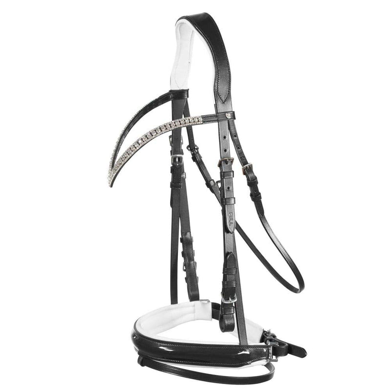 Horze Grayson Classic Dressage Ergonomic Bridle 10084-BL/WH-XF