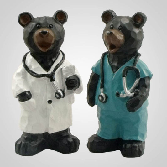 Lipco 19449 Medical Doctor Bear Figurines, Set of 2