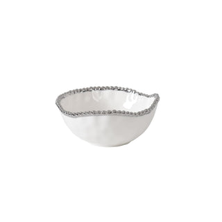Pampa Bay Dishware Place Setting, Medium, White and Silver
