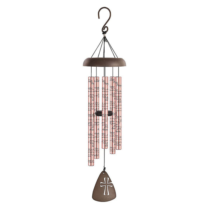 Carson Wind Chime-Sonnet-Lord's Prayer-Rose Gold (30")