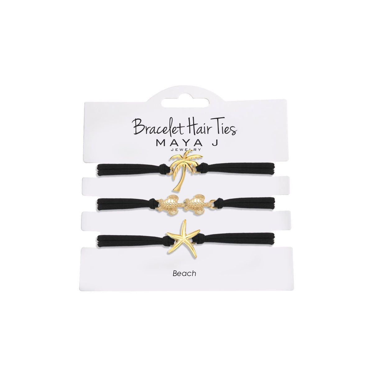 Maya J Hair Tie, 1 Count (Pack of 1), Black-yellow