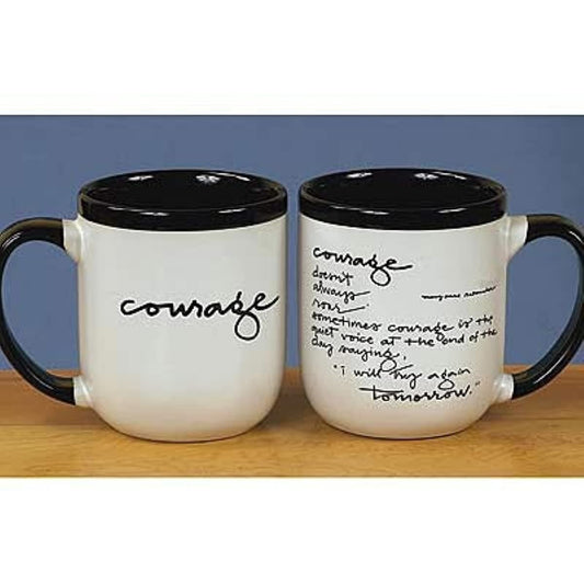 Cathedral Art Courage Black/White Mug