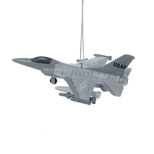 Kurt Adler 4 25" Resin Air Force Jet Ornament