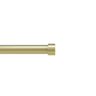 Umbra Cappa Curtain Rod  1-Inch Drapery Rod Extends from 36 to 66 Inches, Includes 2 Matching Finials, Brackets & Hardware, Brass