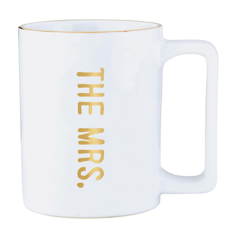 Santa Barbara Design Studio Wedding Gifts Gold Foil Ceramic Coffee Mug, 16-Ounce, The Mrs